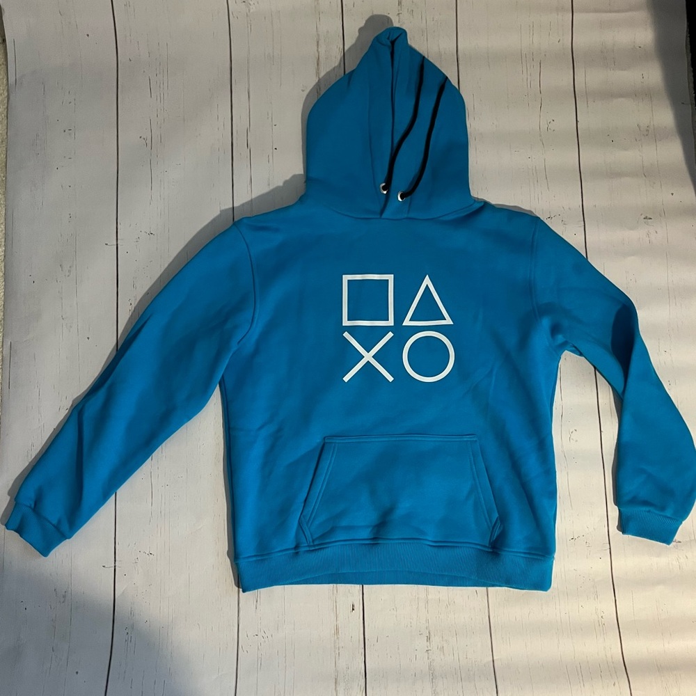 Gaming Hooded Sweatshirt Blue